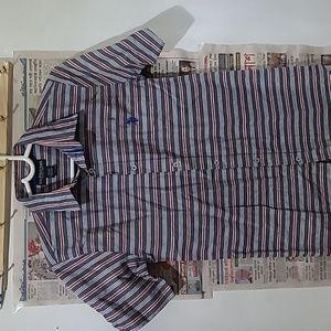 Button-down shirt with short sleeves from US Polo Assn. Boys size 14/16.